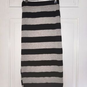 Black and grey striped skirt